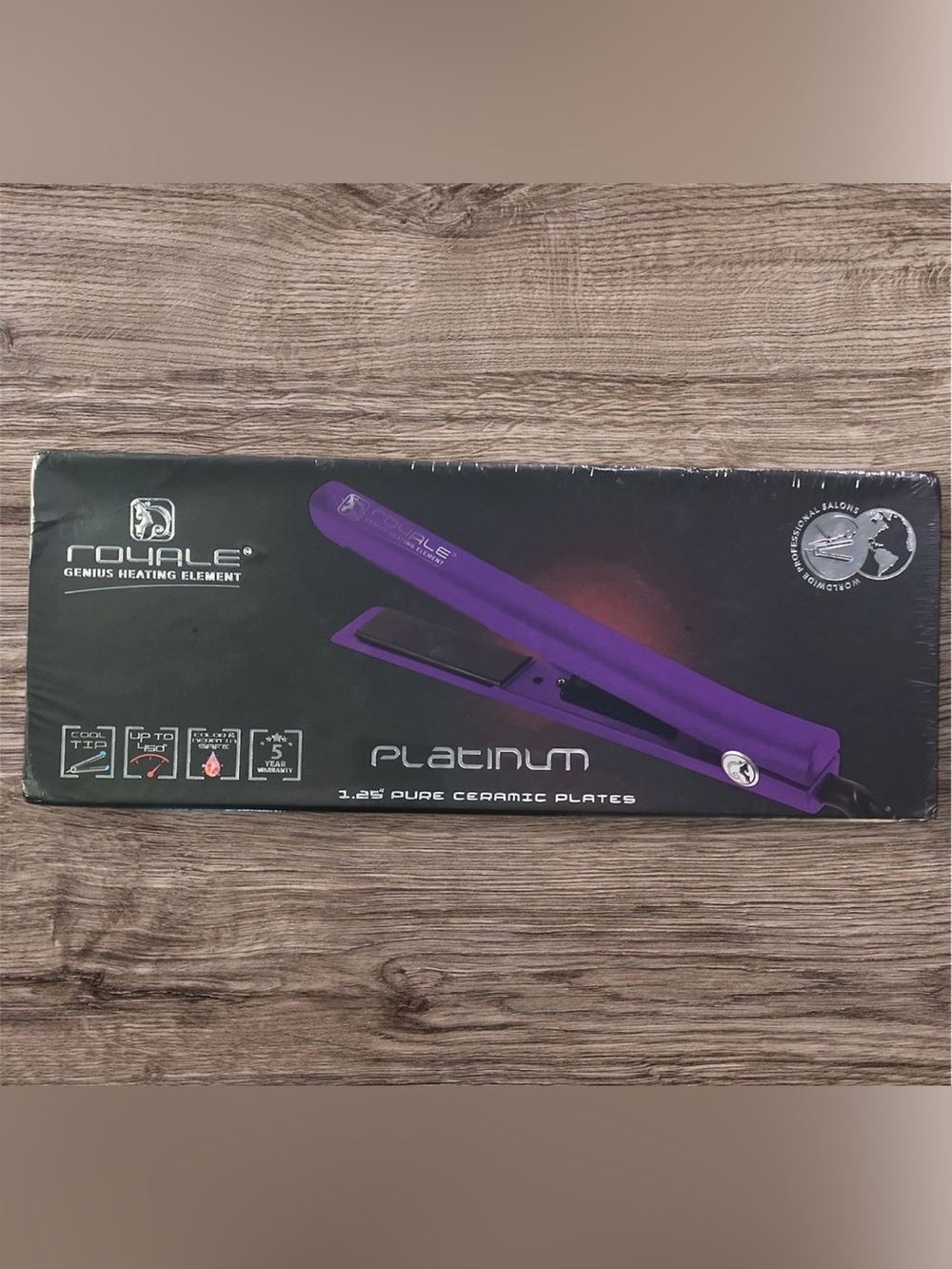 Royale Platinum Genius Heating Element Flat Iron Luxury Ceramic Tourmaline